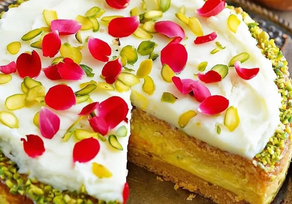 Saffron Cake with Rosewater and Cardamom: A Blend of Tradition and Sweetness
