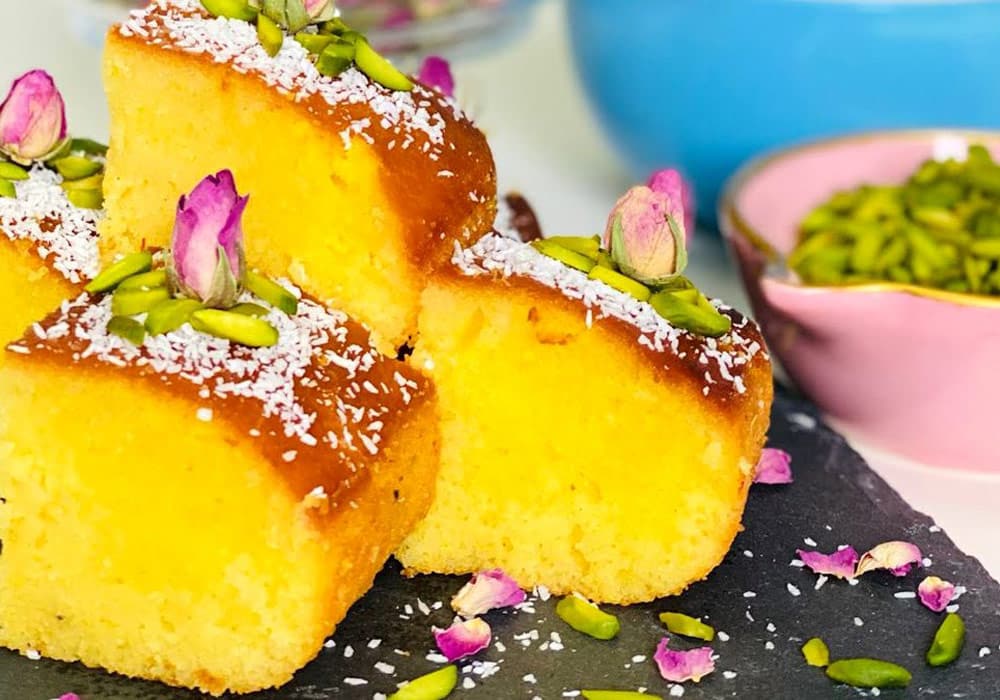Saffron Cake with Rosewater and Cardamom: A Blend of Tradition and Sweetness